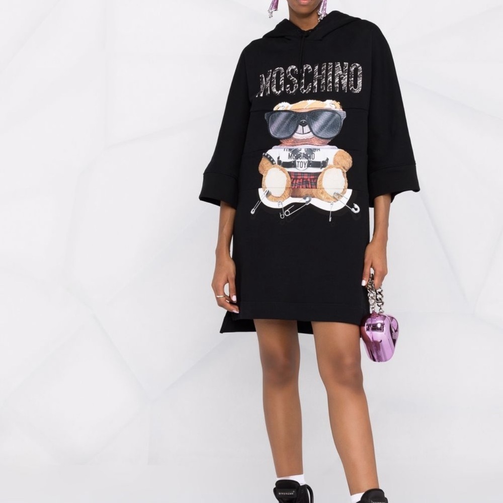 Moschino
Punk Teddy printed sweatshirt dress  Size US 6